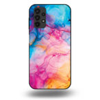 Telefoonhoesje voor Galaxy A13 4G met regenboog acryl marmer opdruk