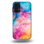 Telefoonhoesje voor Galaxy A32 5G met regenboog acryl marmer opdruk