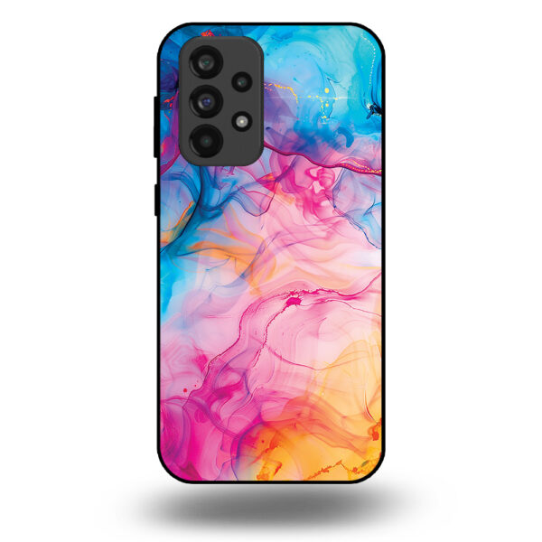 Telefoonhoesje voor Galaxy A33 5G met regenboog acryl marmer opdruk