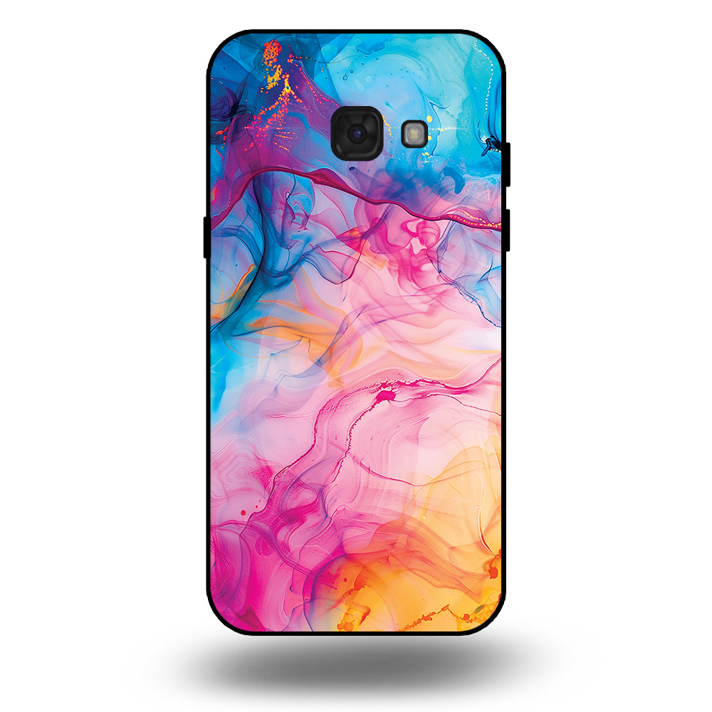 Telefoonhoesje voor Galaxy A5 2017met regenboog acryl marmer opdruk