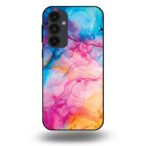 Telefoonhoesje voor Galaxy A54 5G met regenboog acryl marmer opdruk