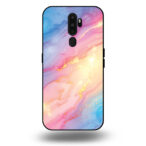 Telefoonhoesje voor Oppo A5 2020 met regenboog glitter marmer opdruk