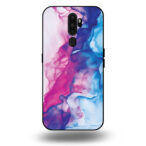 Telefoonhoesje voor Oppo A5 2020 met roze blauw marmer opdruk