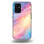 Telefoonhoesje voor Oppo A94 5G met regenboog glitter marmer opdruk