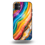 Telefoonhoesje voor Samsung Galaxy A04 met regenboog goud marmer opdruk