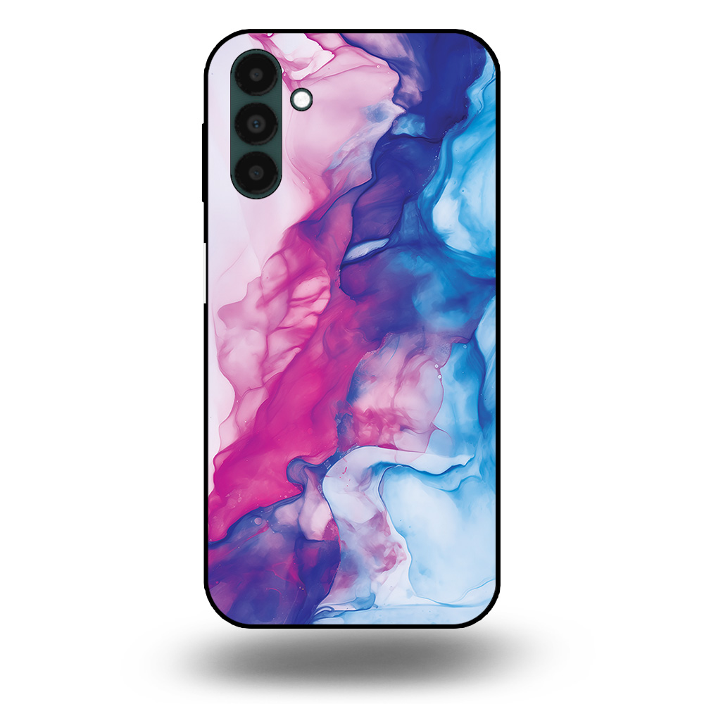 Telefoonhoesje voor Samsung Galaxy A04s met roze blauw marmer opdruk