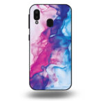 Telefoonhoesje voor Samsung Galaxy A20e met roze blauw marmer opdruk