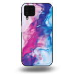 Telefoonhoesje voor Samsung Galaxy A22 met roze blauw marmer opdruk