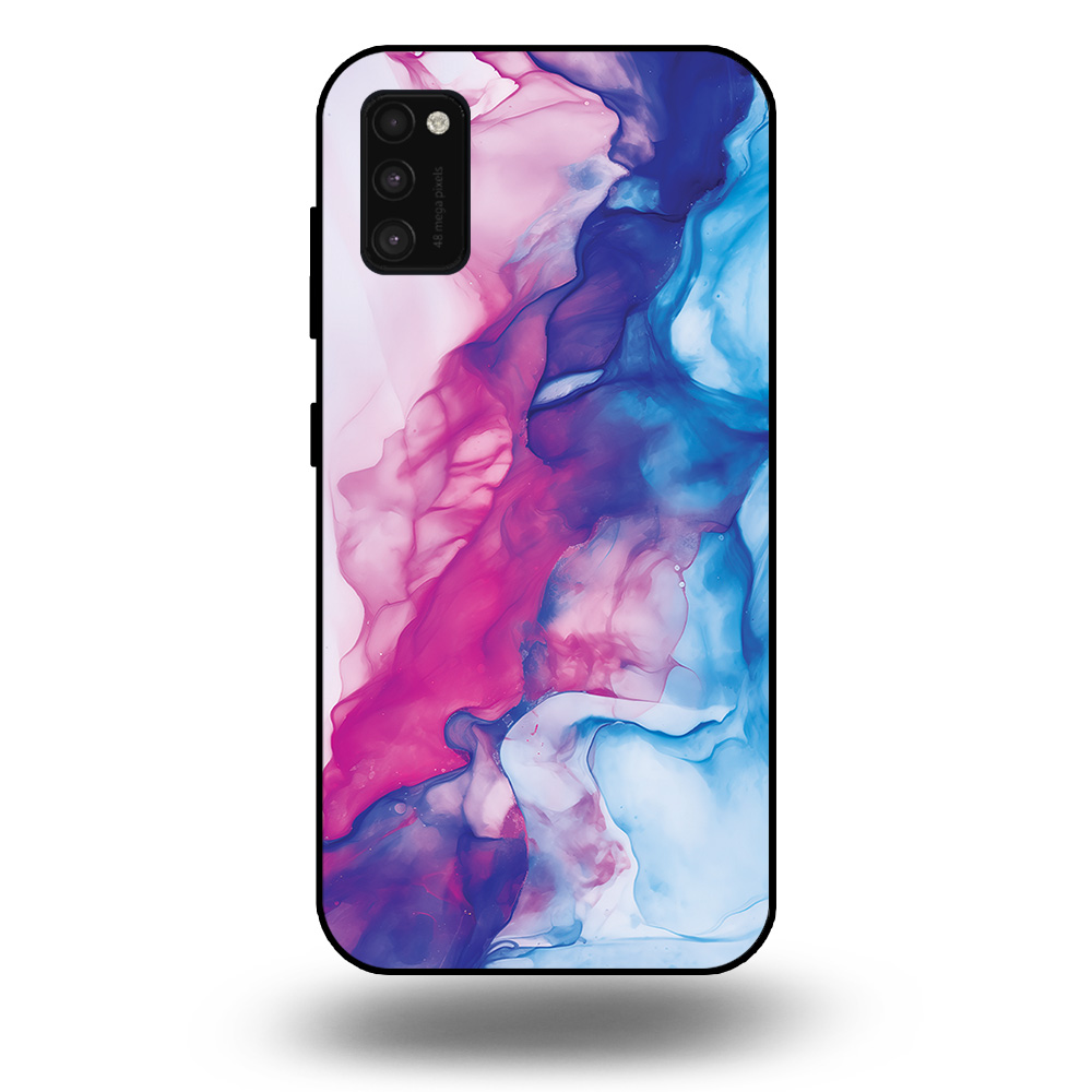 Telefoonhoesje voor Samsung Galaxy A41 met roze blauw marmer opdruk