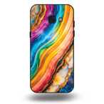 Telefoonhoesje voor Samsung Galaxy A5 2017met regenboog goud marmer opdruk