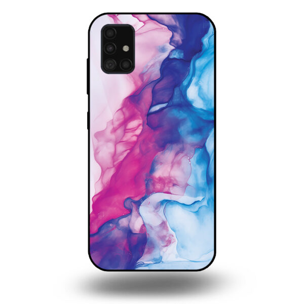 Telefoonhoesje voor Samsung Galaxy A51 met roze blauw marmer opdruk