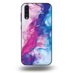 Telefoonhoesje voor Samsung Galaxy A70 met roze blauw marmer opdruk