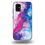 Telefoonhoesje voor Samsung Galaxy A71 5G met roze blauw marmer opdruk