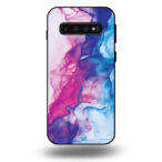 Telefoonhoesje voor Samsung Galaxy S10 met roze blauw marmer opdruk