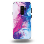 Telefoonhoesje voor Samsung Galaxy S9+ met roze blauw marmer opdruk