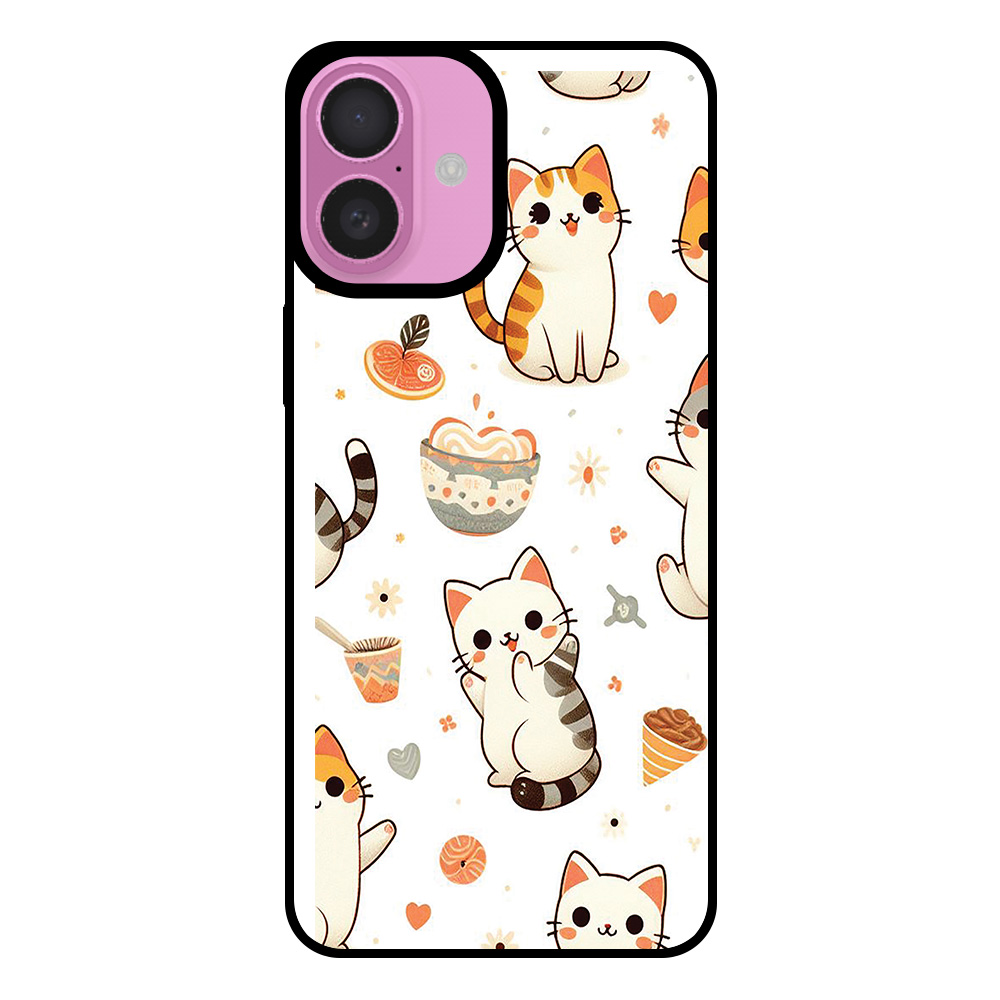 Telefoonhoesje voor iPhone 16 Plus met katten opdruk