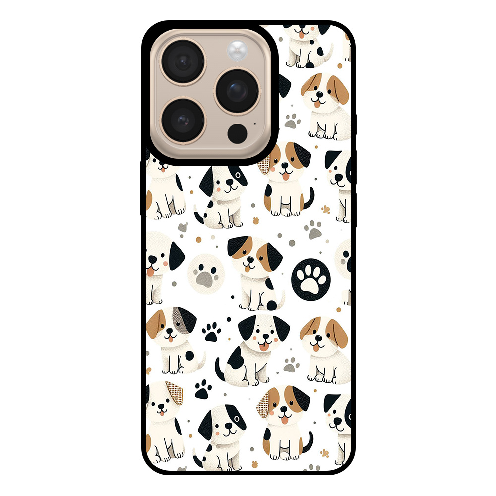 Telefoonhoesje voor iPhone 16 Pro Max met honden opdruk