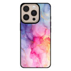 Telefoonhoesje voor iPhone 16 Pro Max met regenboog marmer opdruk