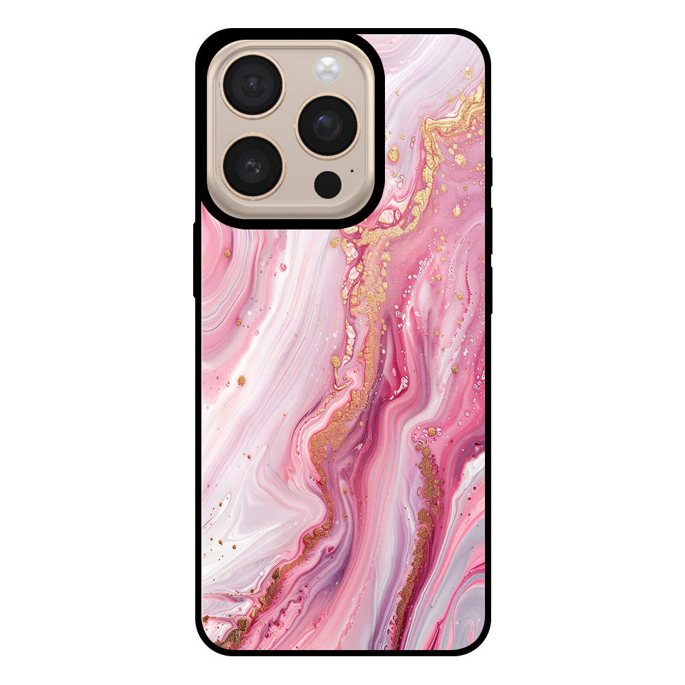 Telefoonhoesje voor iPhone 16 Pro Max met roze marmer opdruk