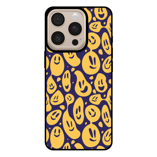 Telefoonhoesje voor iPhone 16 Pro Max met smiley opdruk