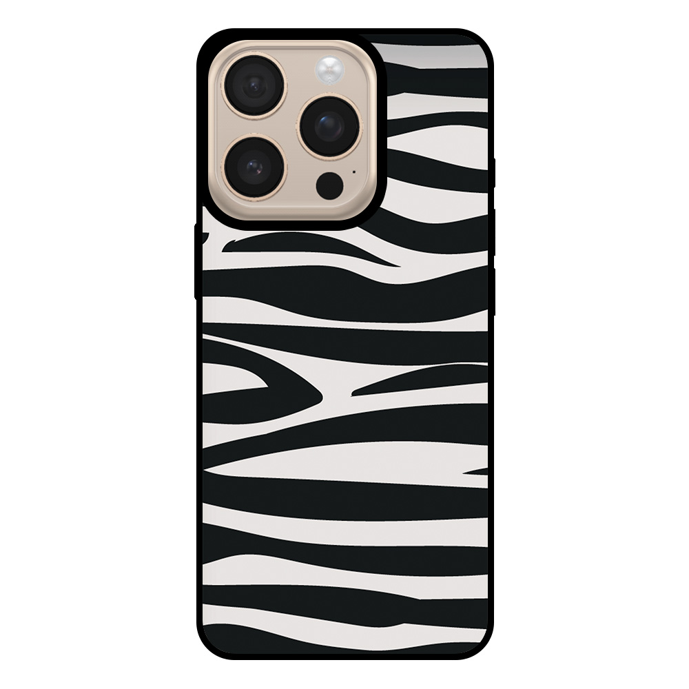 Telefoonhoesje voor iPhone 16 Pro Max met zebra opdruk