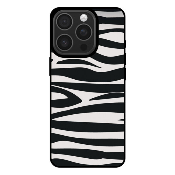 Telefoonhoesje voor iPhone 16 Pro met zebra opdruk