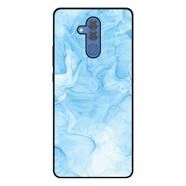 Huawei Mate 20 Lite telefoonhoesje met lichtblauw marmer opdruk