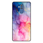 Huawei Mate 20 Lite telefoonhoesje met regenboog marmer opdruk