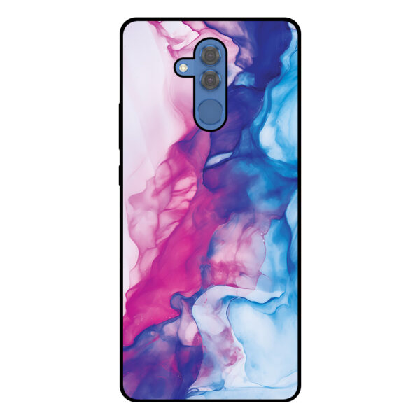 Huawei Mate 20 Lite telefoonhoesje met roze blauw marmer opdruk