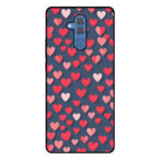 Huawei Mate 20 Lite telefoonhoesje met roze en rode hartjes opdruk