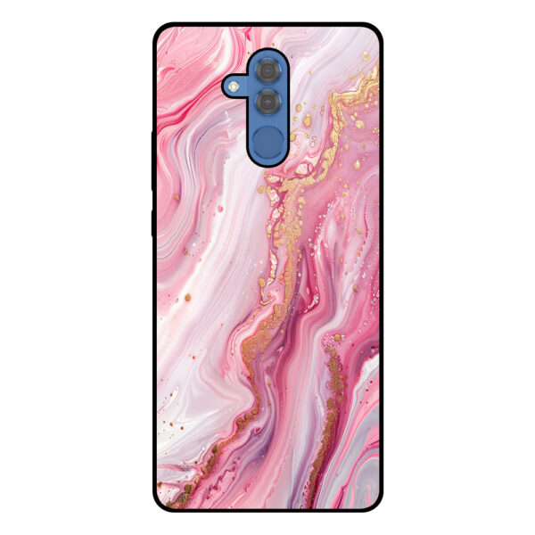 Huawei Mate 20 Lite telefoonhoesje met roze marmer opdruk