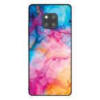 Huawei Mate 20 Pro telefoonhoesje met regenboog acryl marmer opdruk