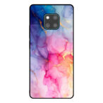 Huawei Mate 20 Pro telefoonhoesje met regenboog marmer opdruk