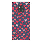 Huawei Mate 20 Pro telefoonhoesje met roze en rode hartjes opdruk