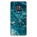 Huawei Mate 20 telefoonhoesje met blauw marmer opdruk