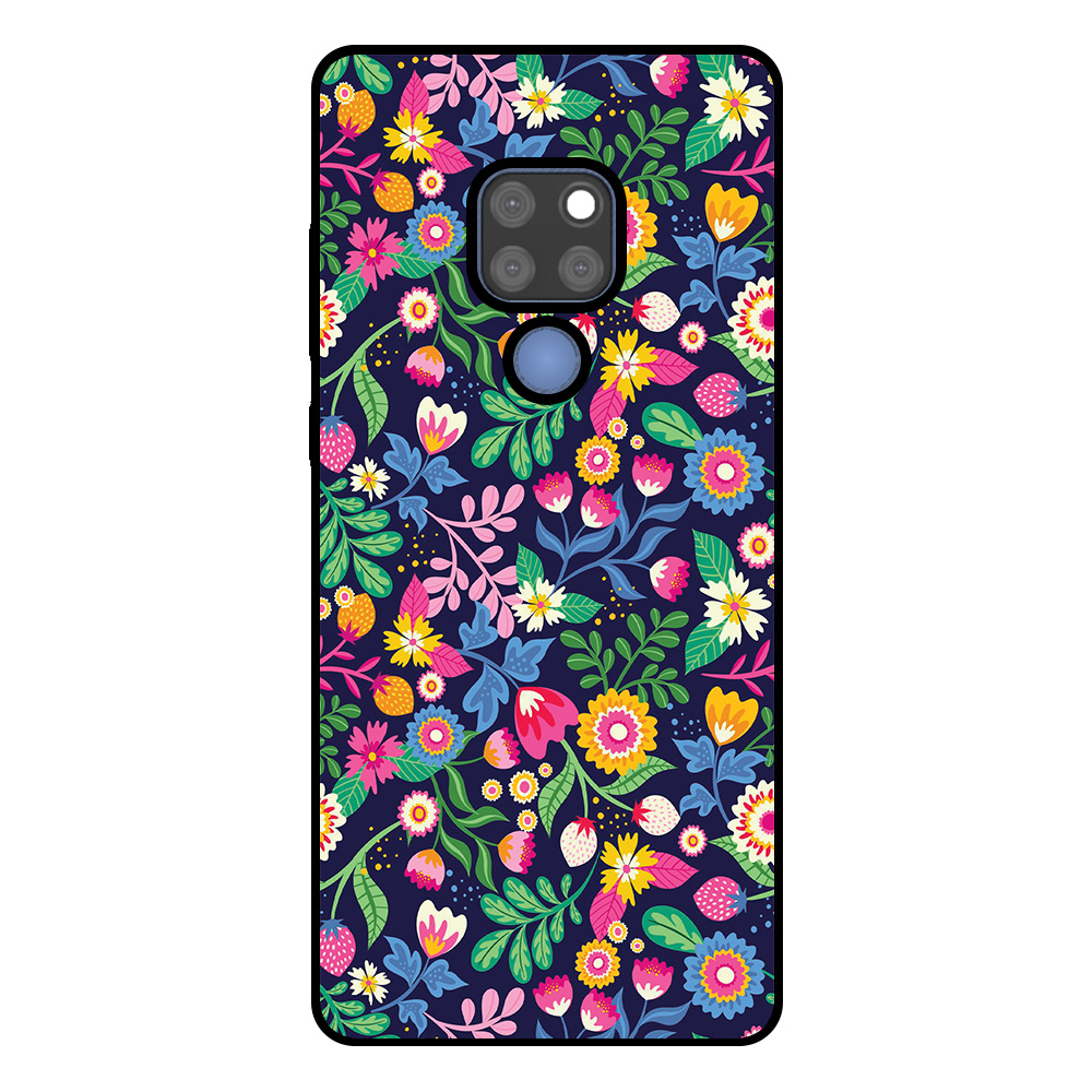 Huawei Mate 20 telefoonhoesje met bloemen opdruk