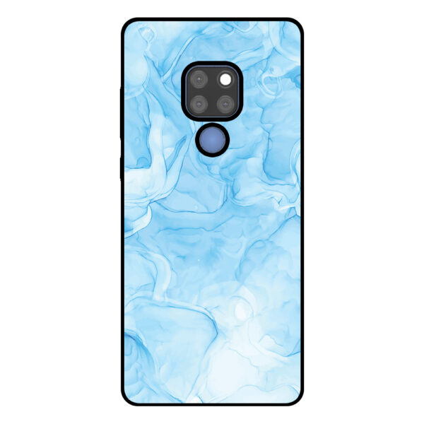 Huawei Mate 20 telefoonhoesje met lichtblauw marmer opdruk