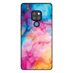 Huawei Mate 20 telefoonhoesje met regenboog acryl marmer opdruk