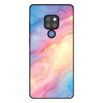 Huawei Mate 20 telefoonhoesje met regenboog glitter marmer opdruk