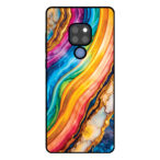 Huawei Mate 20 telefoonhoesje met regenboog goud marmer opdruk