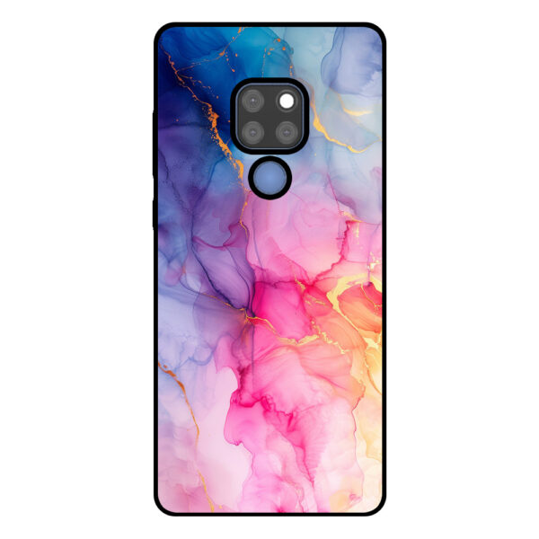 Huawei Mate 20 telefoonhoesje met regenboog marmer opdruk