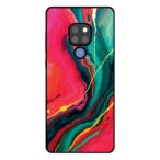 Huawei Mate 20 telefoonhoesje met rood groen marmer opdruk