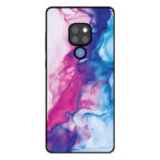 Huawei Mate 20 telefoonhoesje met roze blauw marmer opdruk