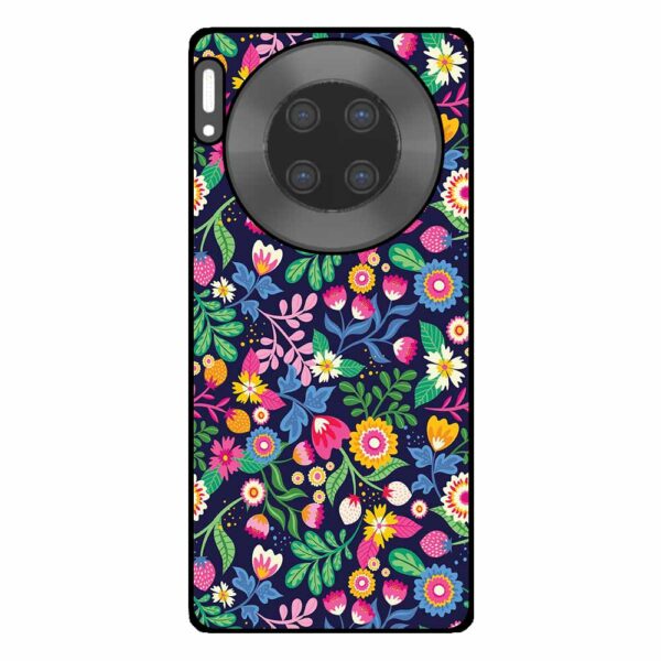 Huawei Mate 30 Pro telefoonhoesje met bloemen opdruk