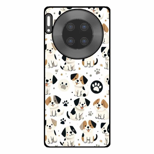 Huawei Mate 30 Pro telefoonhoesje met honden opdruk