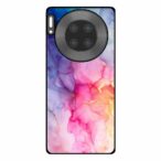 Huawei Mate 30 Pro telefoonhoesje met regenboog marmer opdruk