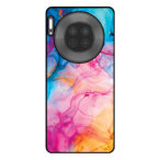 Huawei Mate 30 telefoonhoesje met regenboog acryl marmer opdruk