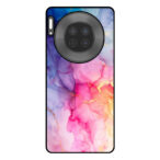 Huawei Mate 30 telefoonhoesje met regenboog marmer opdruk