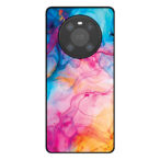 Huawei Mate 40 Pro telefoonhoesje met regenboog acryl marmer opdruk