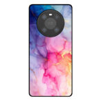 Huawei Mate 40 Pro telefoonhoesje met regenboog marmer opdruk